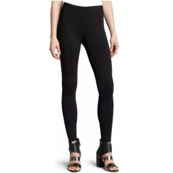 Eileen Fisher Ankle Leggings Size Small Black Rayon Tight  Pants 040 - Picture 1 of 6